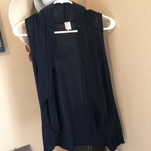 Navy Blue Sleeveless Shrug